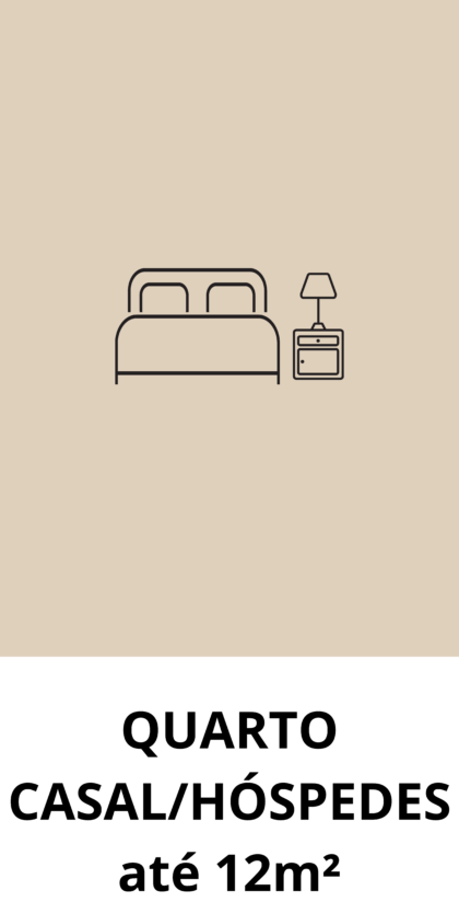 QUARTO CASAL/HÓSPEDES até 12m²