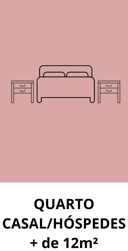 QUARTO CASAL/HÓSPEDES + de 12m²